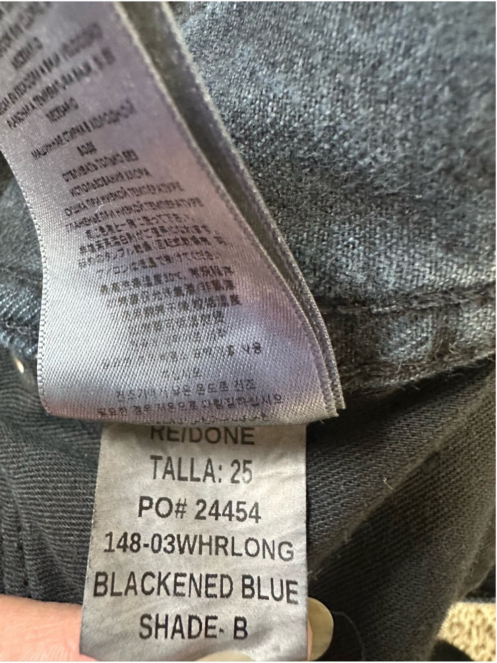 Re/Done High-Rise Loose Long Cuff Jean Size 25 Blacken Blue Aritzia - Picture 12 of 16